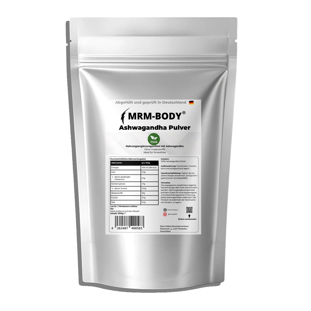 Ashwagandha Pulver - 500g Doypack - MRM - BODY