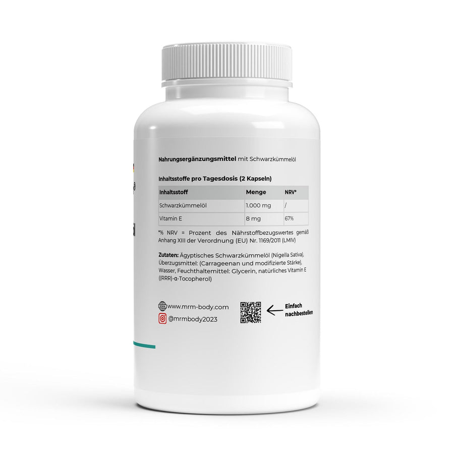 Ägyptisches Schwarzkümmelöl Kapseln Vegan - MRM - BODY