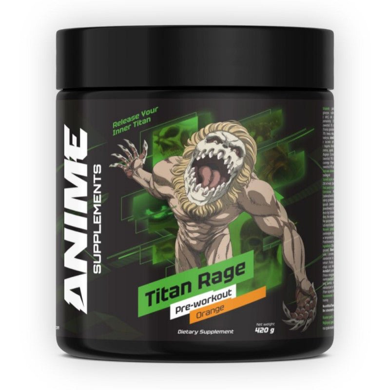 Anime Supplements Titan Rage Pre-Workout - Orange - MRM-BODY