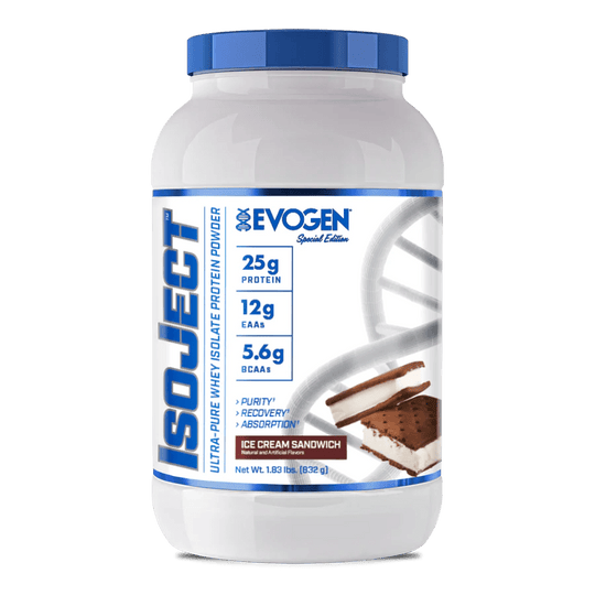 EVOGEN ISOJECT ca. 1 KG - Ice Cream Sandwich ( 26 Portionen ) - MRM - BODY