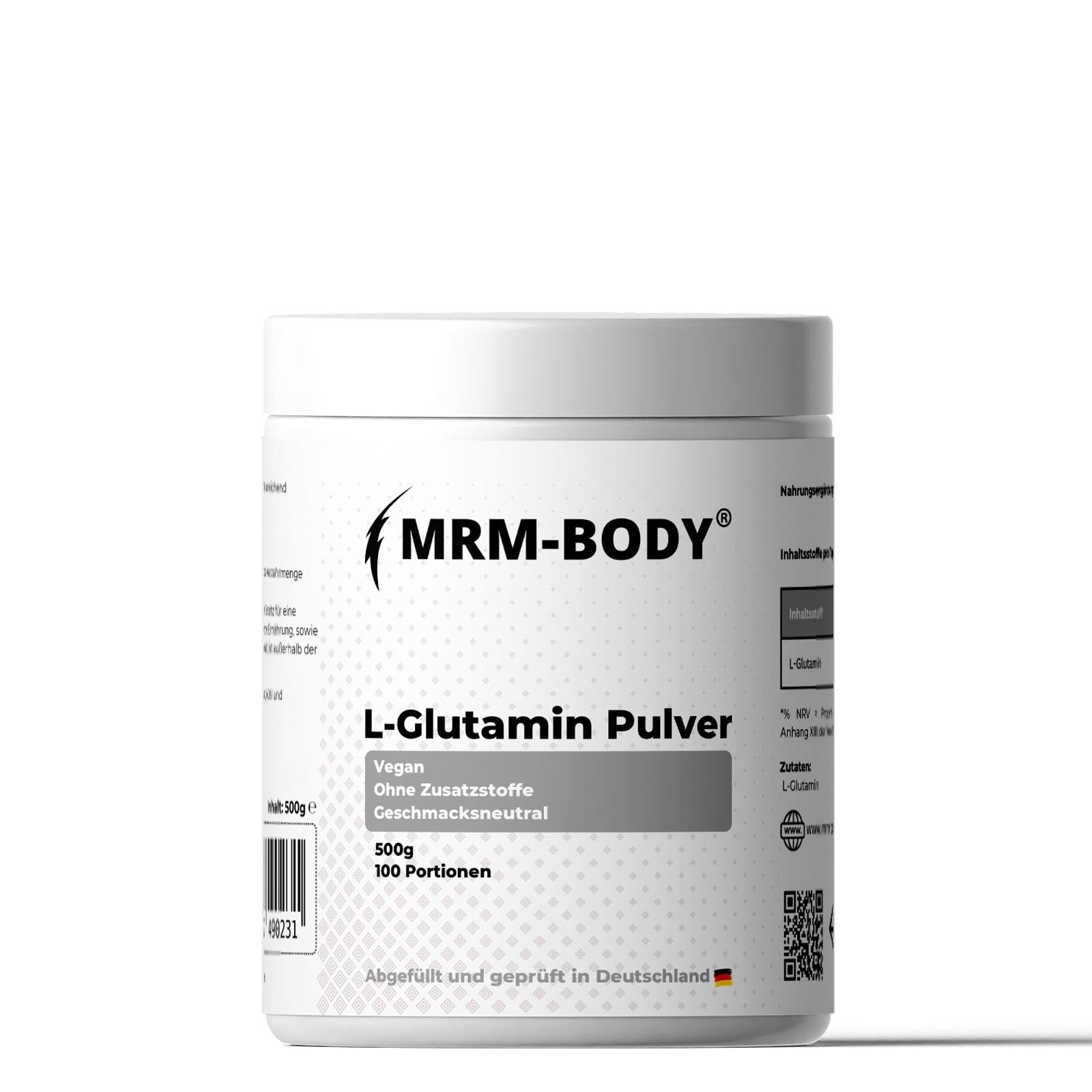 L - Glutamin Pulver - 500g - MRM - BODY