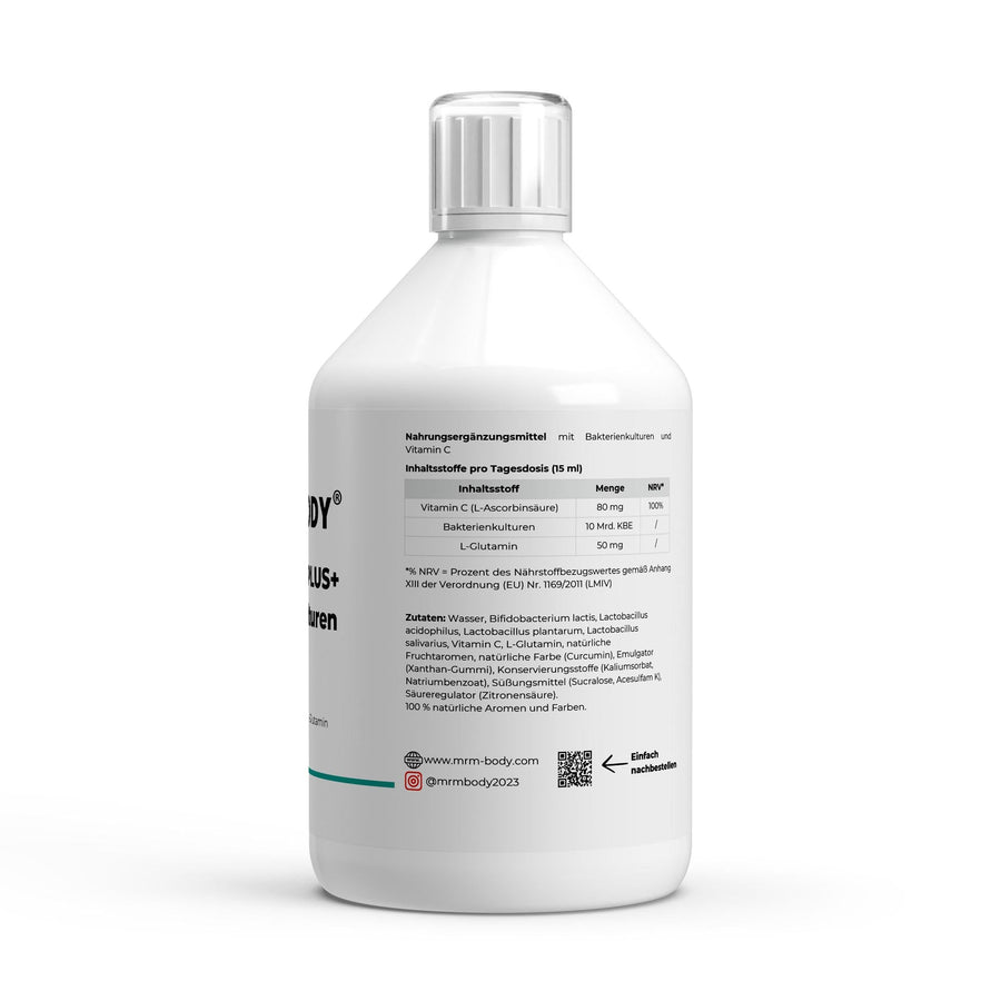 Vita Balance PLUS+ Bakterienkulturen - 33 vegane Lemon Shots - 500ml - MRM - BODY
