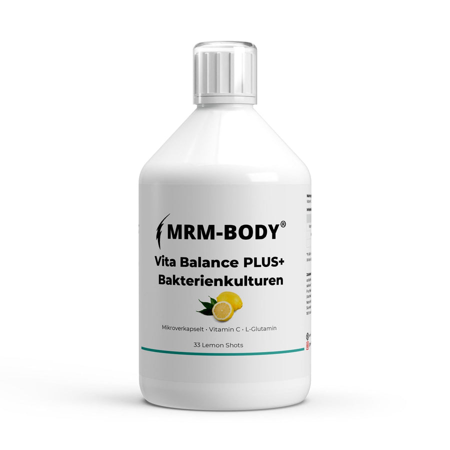 Vita Balance PLUS+ Bakterienkulturen - 33 vegane Lemon Shots - 500ml - MRM - BODY