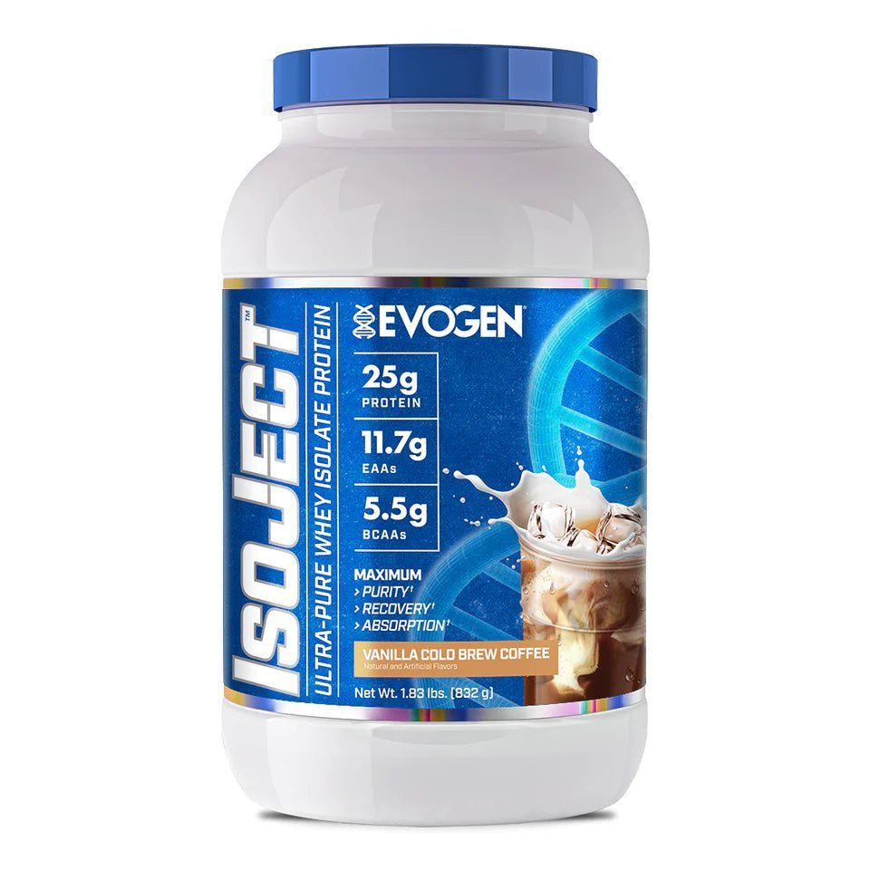 EVOGEN ISOJECT ca. 1 KG - Vanilla Cold Brew Coffee (26 Portionen) - MRM - BODY