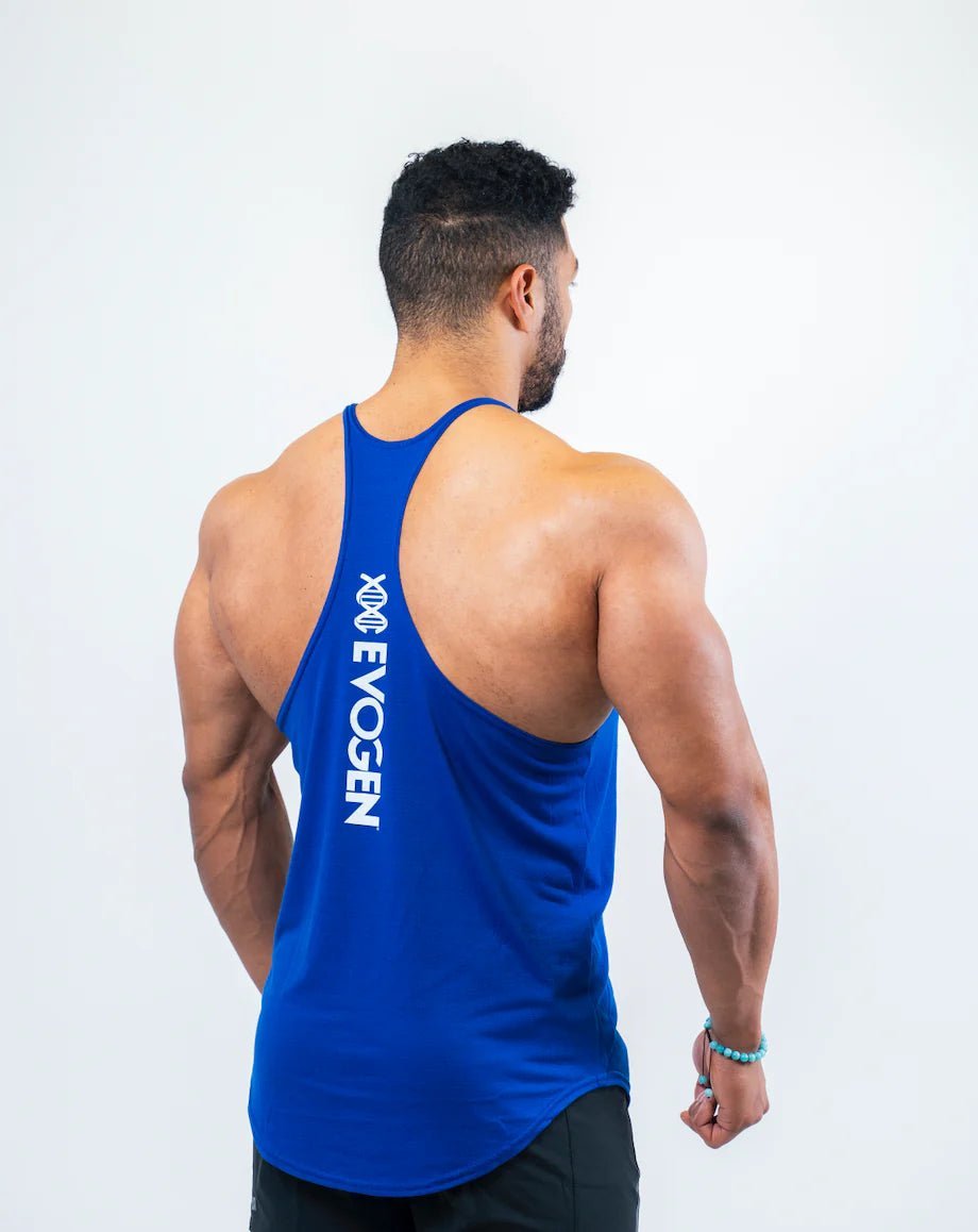 EVOGEN SCRIPT STRINGER - Evogen USA bar & Shield - Royal Blue - MRM - BODY