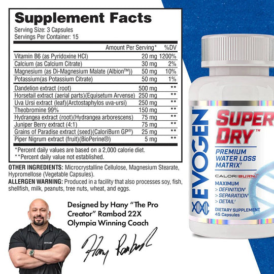 EVOGEN SUPER DRY - PREMIUM WATER LOSS MATRIX - MRM - BODY